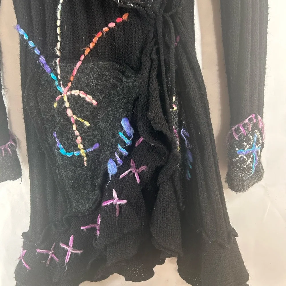 Griffolie Paris size 1 (XS/S) mohair blend long sweater Bohemian boho urban edge